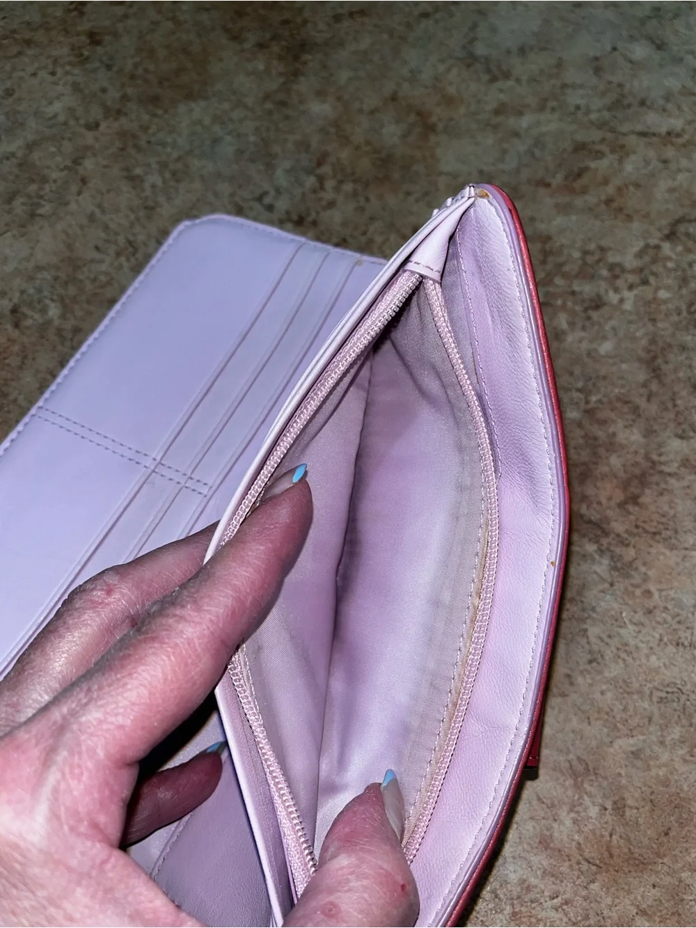 Coach Coral Signature Accordion Wallet